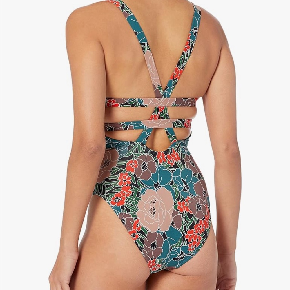 Floral Strappy Back One-Piece Swimsuit